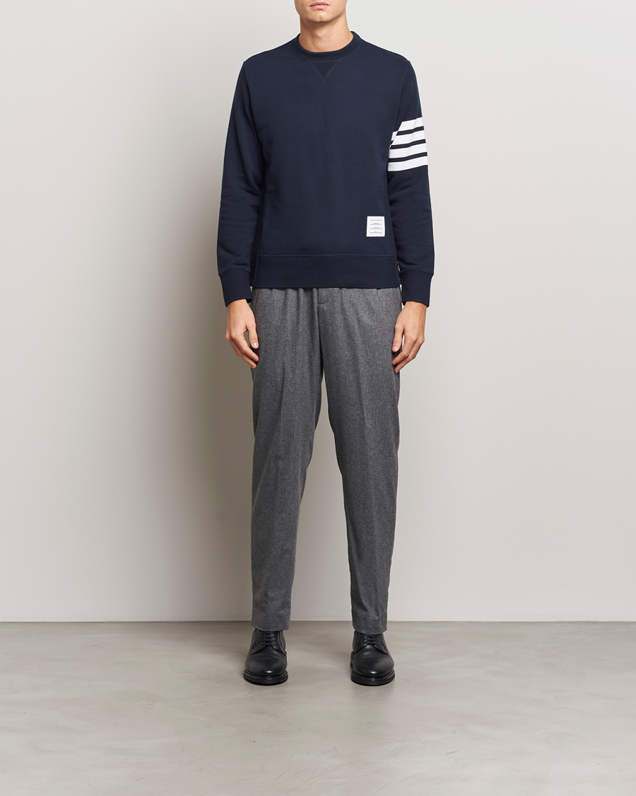 Thom Browne 4 Bar Sweatshirt Navy at CareOfCarl.com
