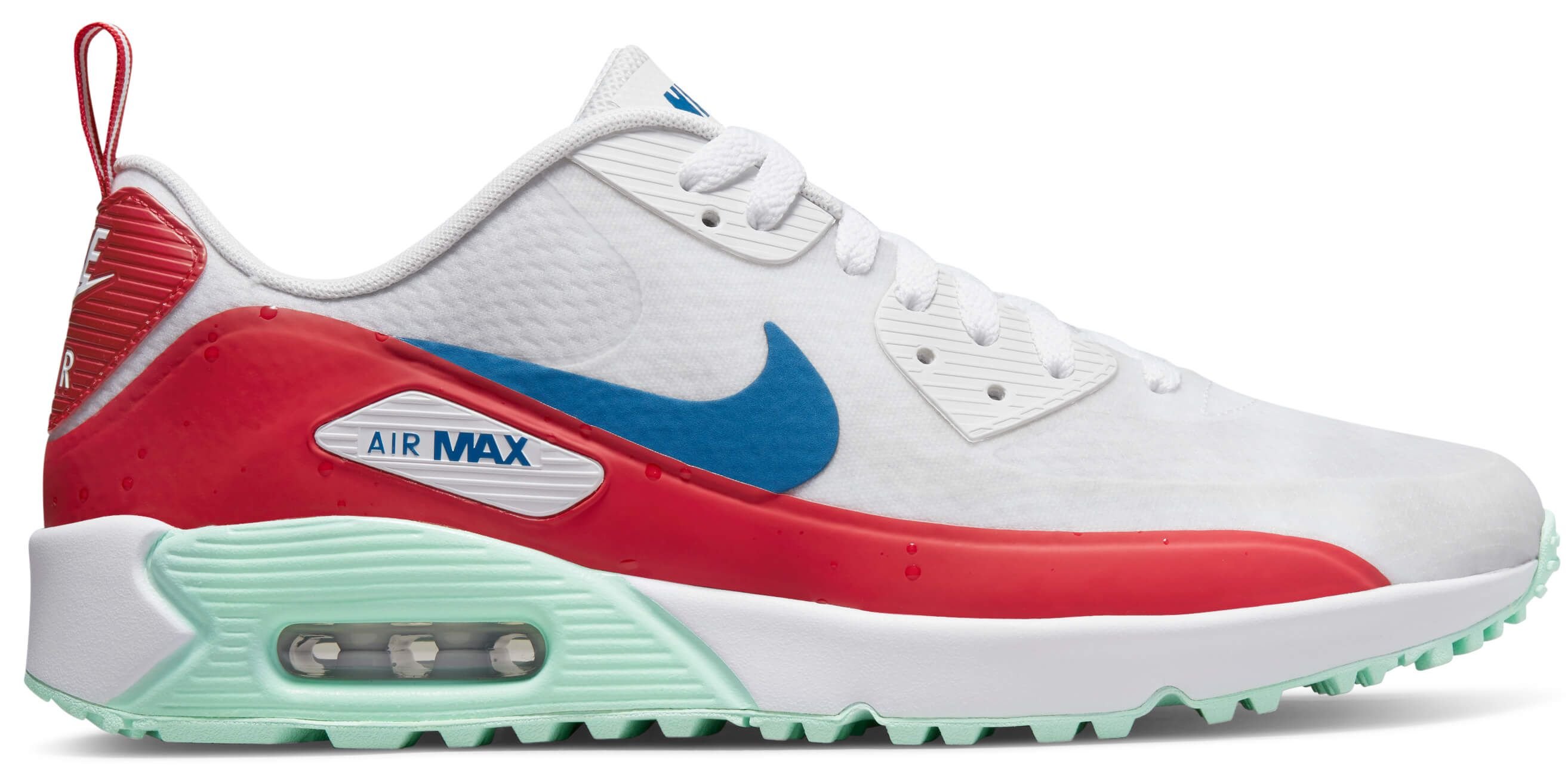 Nike Air Max 90 G NRG Golf Shoes Summit White/Dark Marina Blue/Red