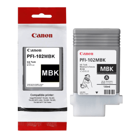 Canon PFI-102MBK Pigment Matte Black Ink Cartridge (Original