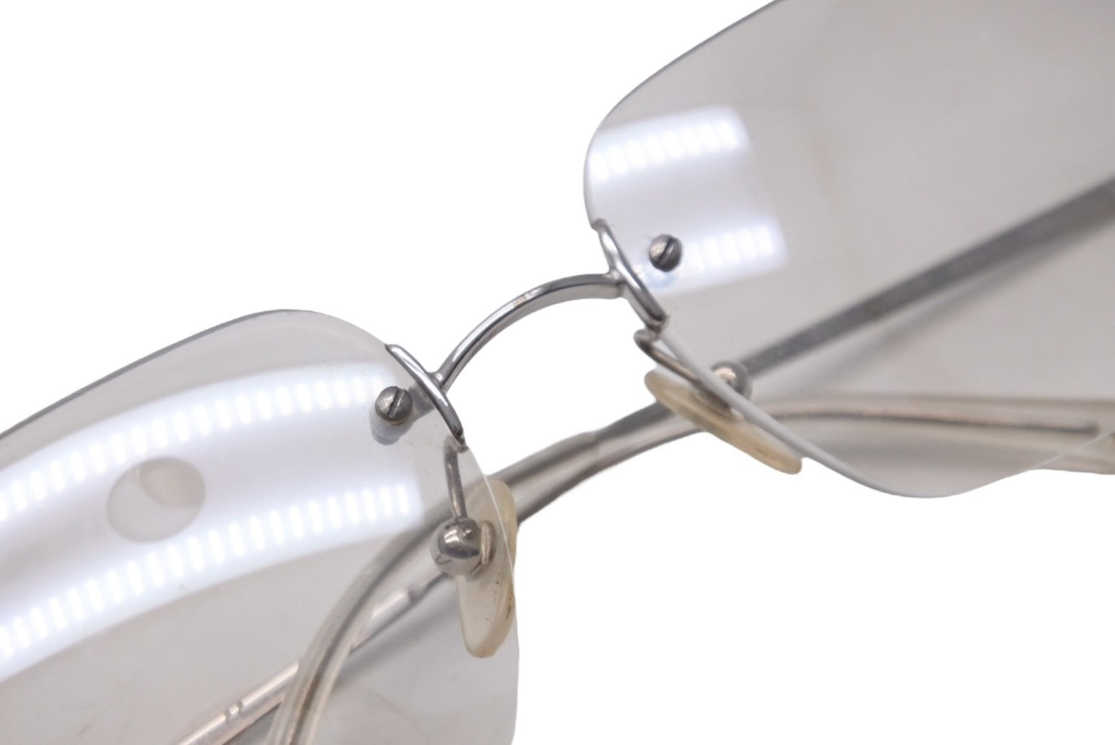 シャネル 4067 サングラス リムレス メガネ グレーグラデーション y2k