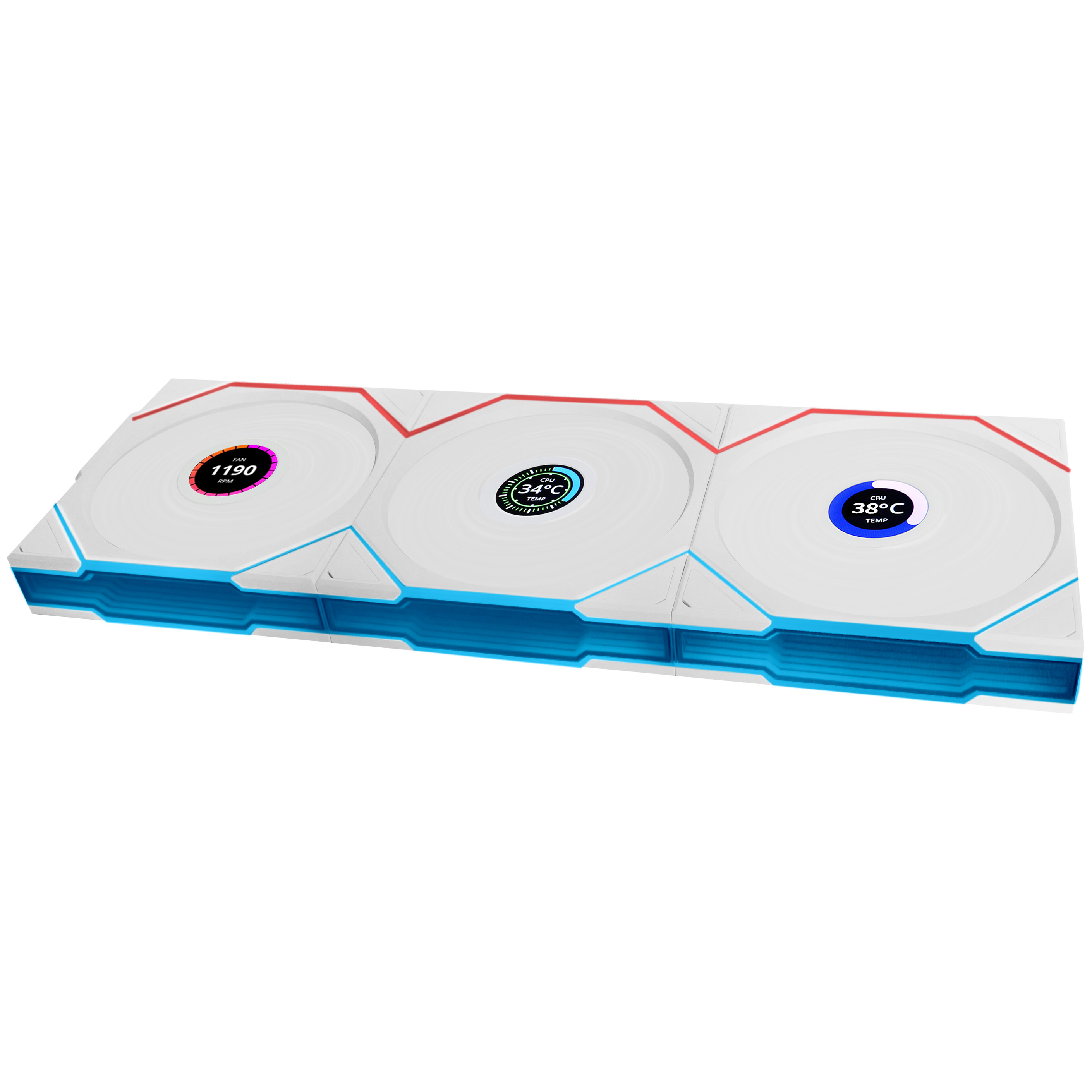 Lian Li UNI FAN TL Wireless LCD Fans, ARGB, PWM, 3-Pack incl