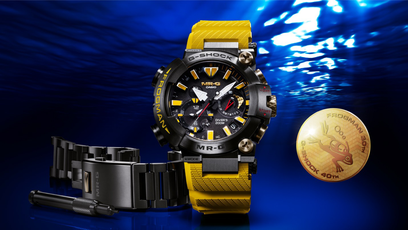 イエローが映えるメタル仕様の耐衝撃ダイバーズウオッチ | CASIO