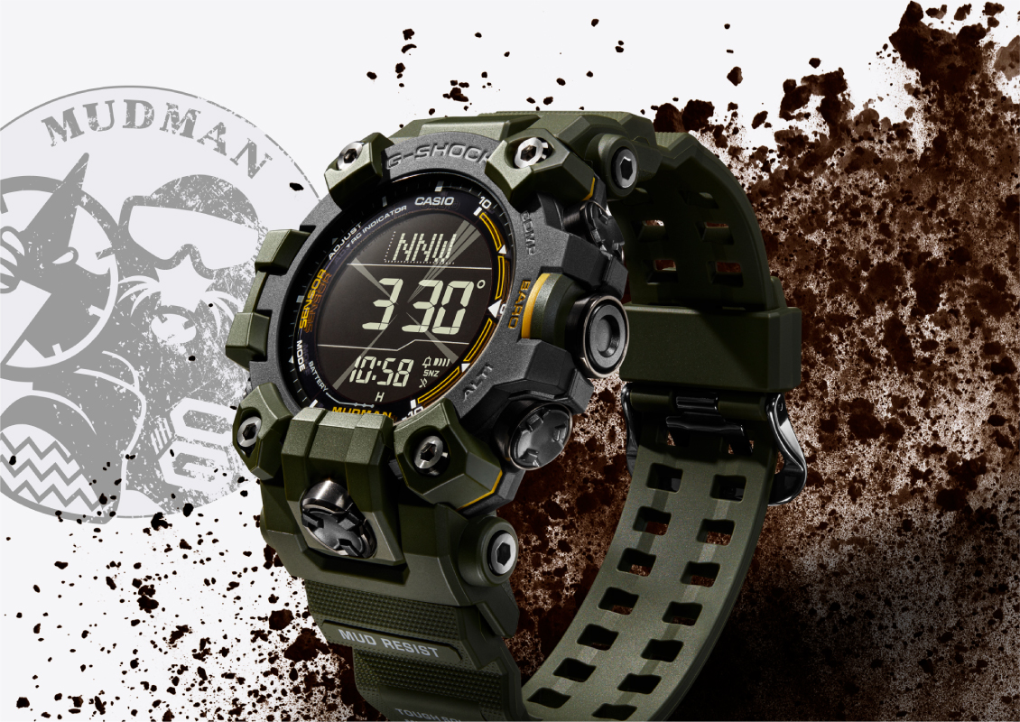 二層液晶により視認性を高めた防塵・防泥の“G-SHOCK” | CASIO