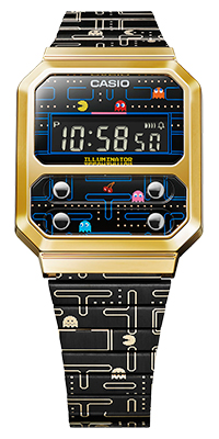 パックマンとコラボレーションしたレトロでかわいいデジタルウオッチ