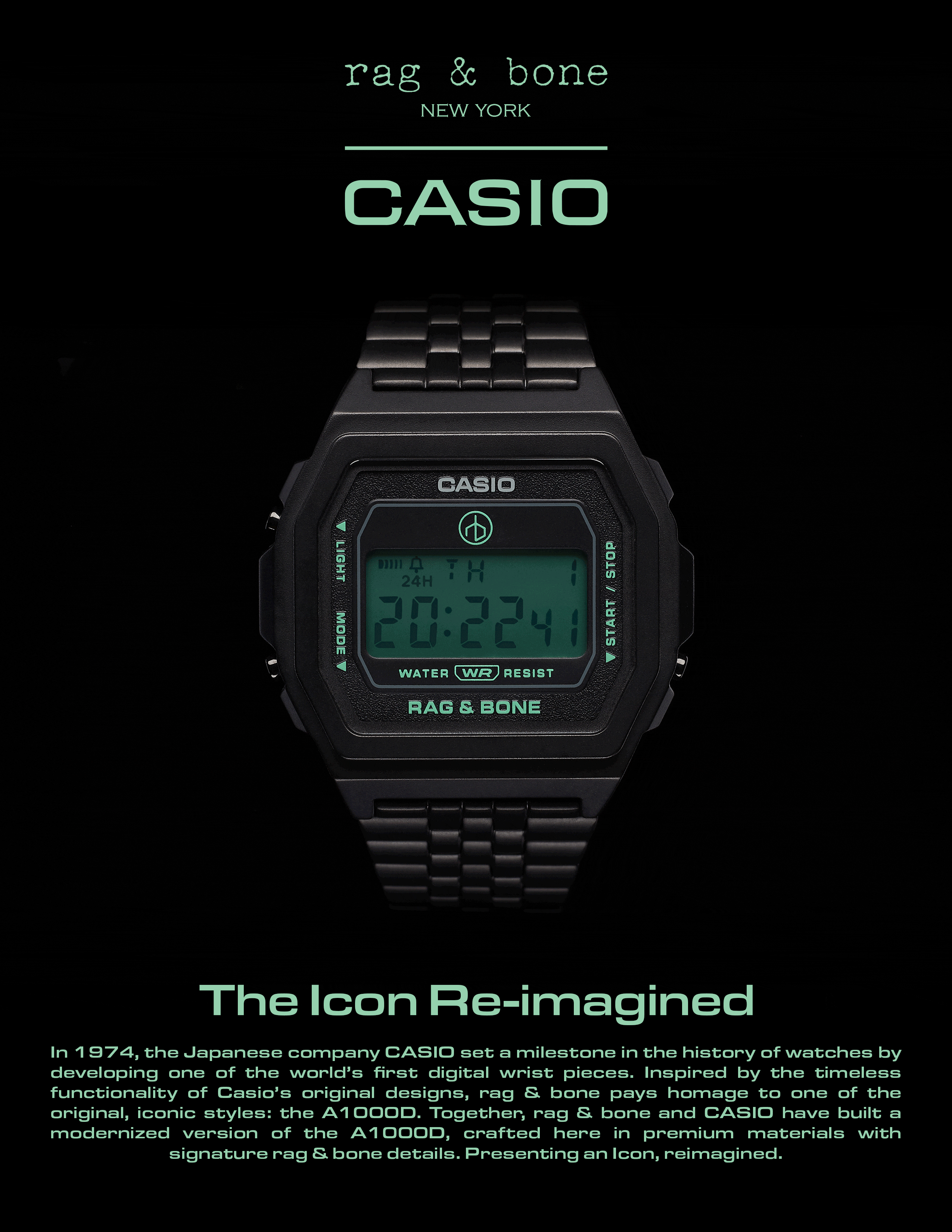 A1000RCB-1 | rag-and-bone Black | CASIO