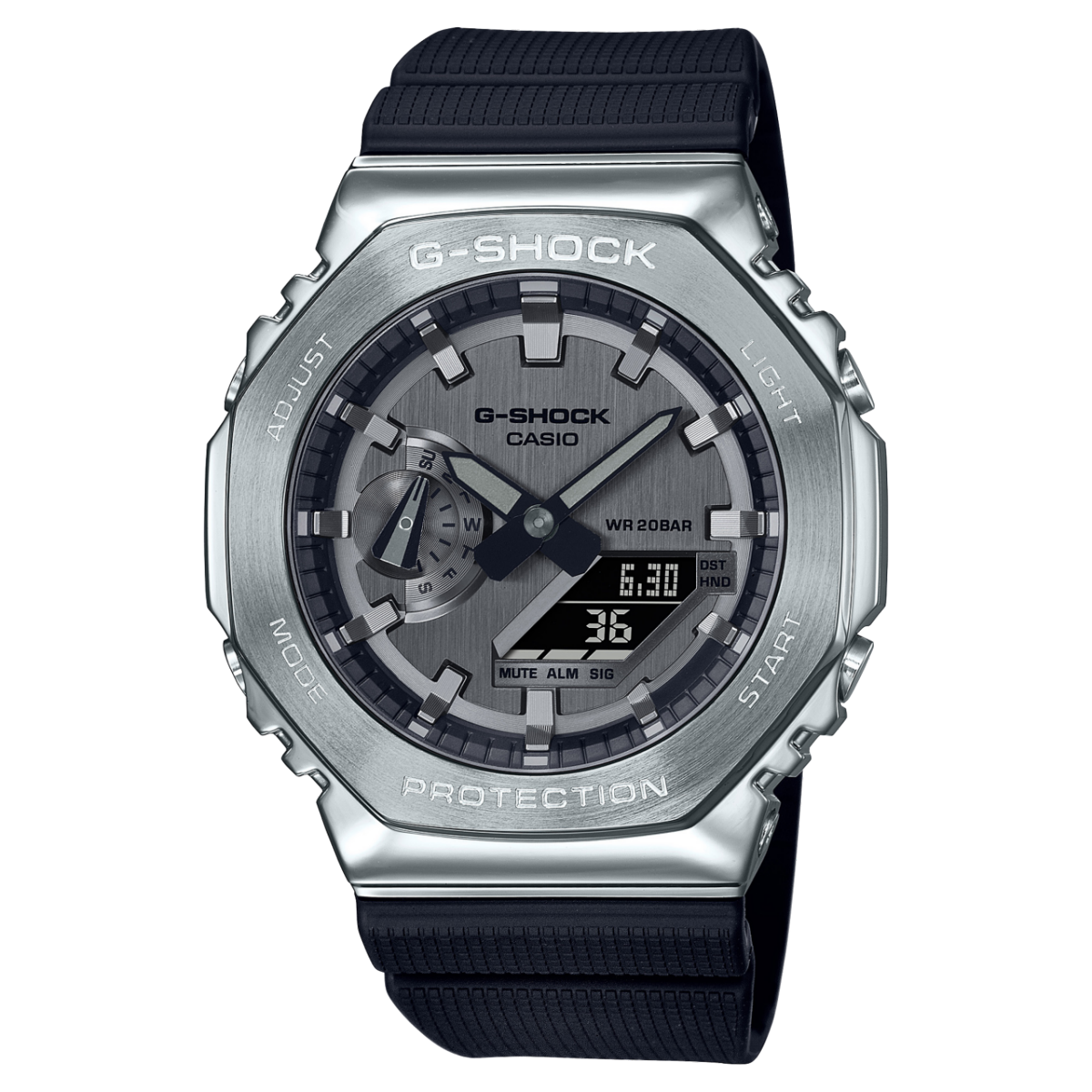 GM2100-1A | Black/Silver Steel Metal Watch | Casio G-SHOCK