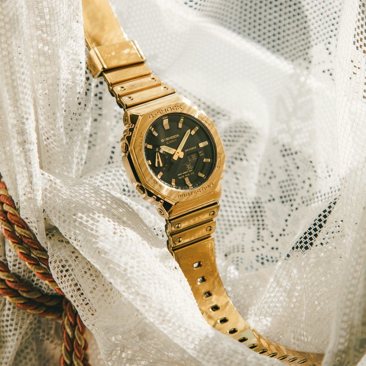 GM2100YMG-9A | Gold Watch with Silicone Watch Band | Casio