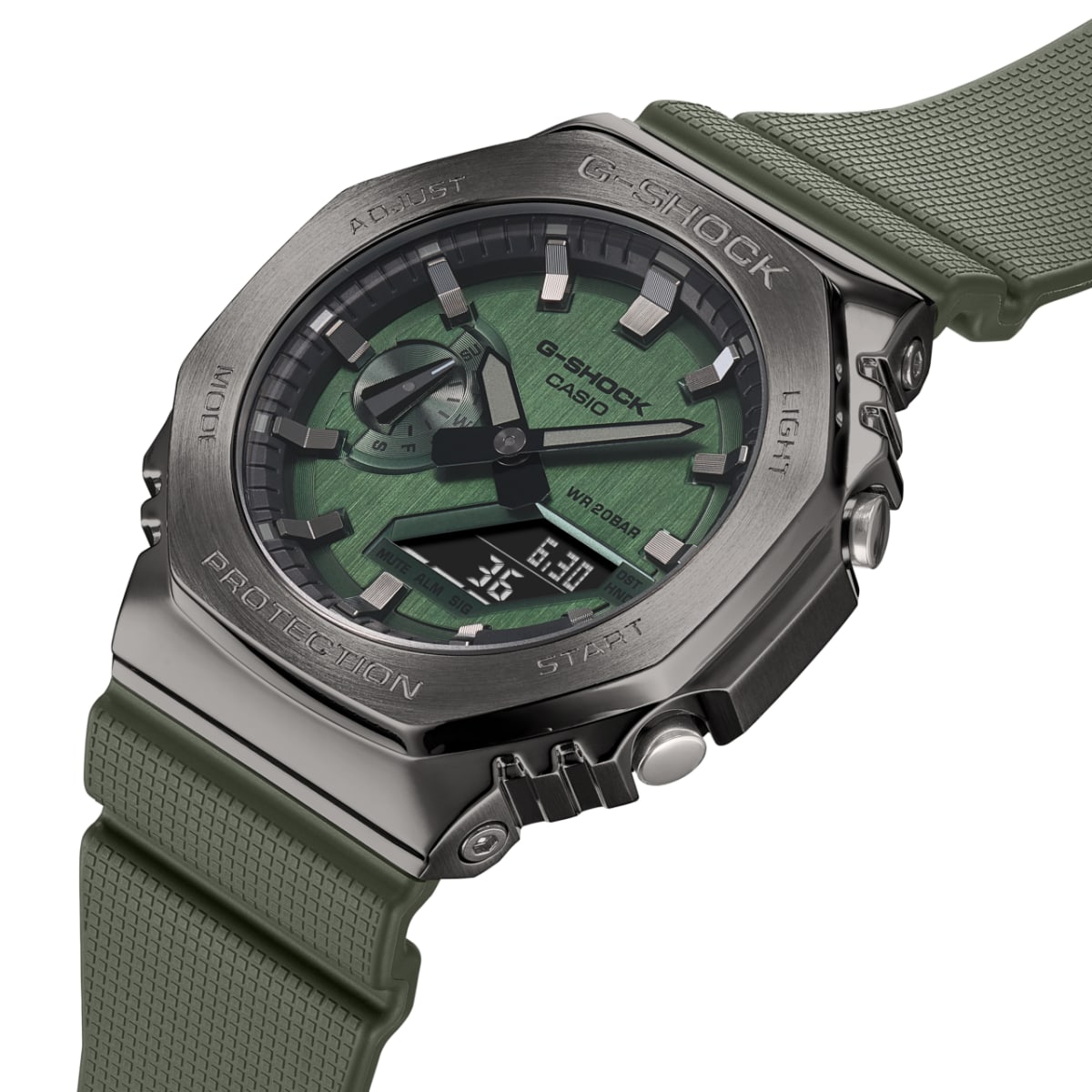 GM2100B-3A | Green & Silver Stainless Steel Watch | CASIO
