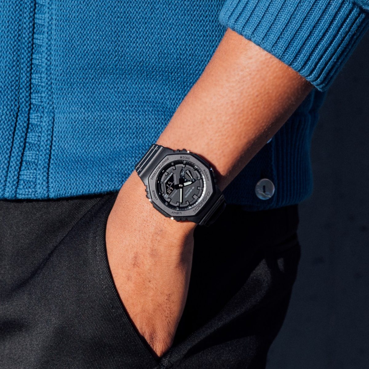 GA2100-1A1 | Monochrome Black Analog-Digital Watch | Casio G-SHOCK