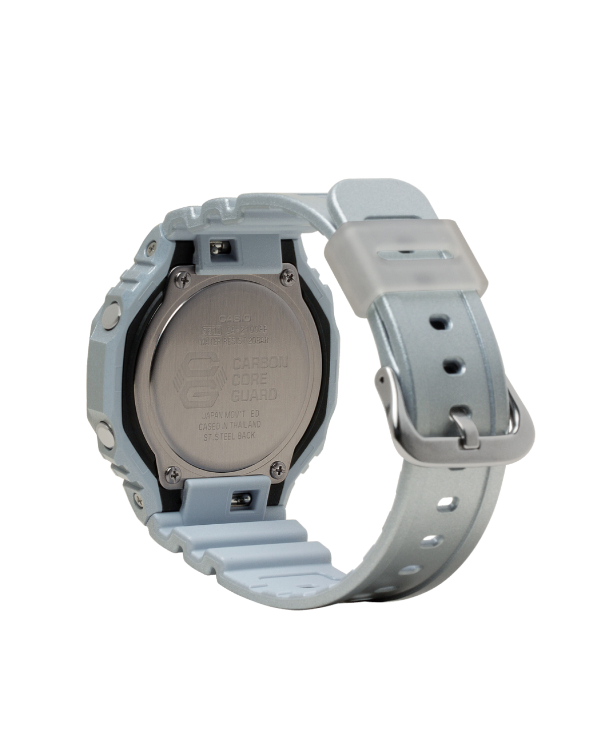 GA2100FF-8A | Retro Futuristic Metallic Silver Men's Watch by G
