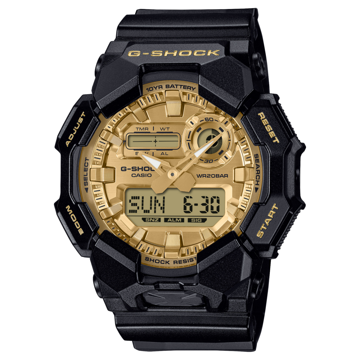 GA010GGB-1A9 | G-SHOCK ANALOG-DIGITAL Black | CASIO