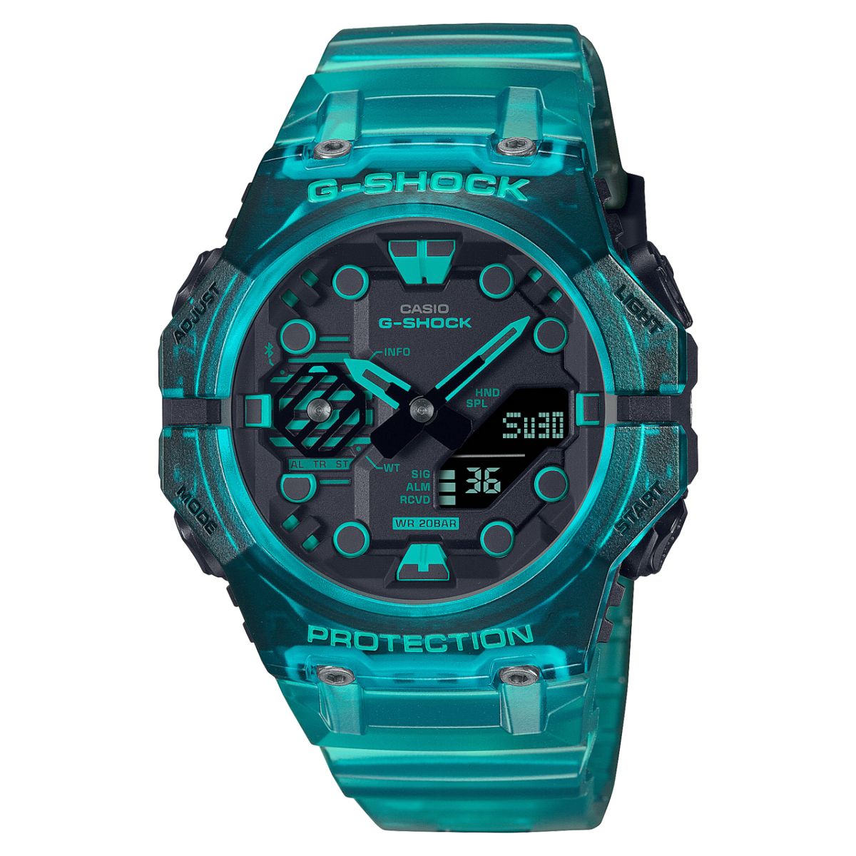 GAB001G-2A | G-SHOCK ANALOG-DIGITAL Transparent color | CASIO