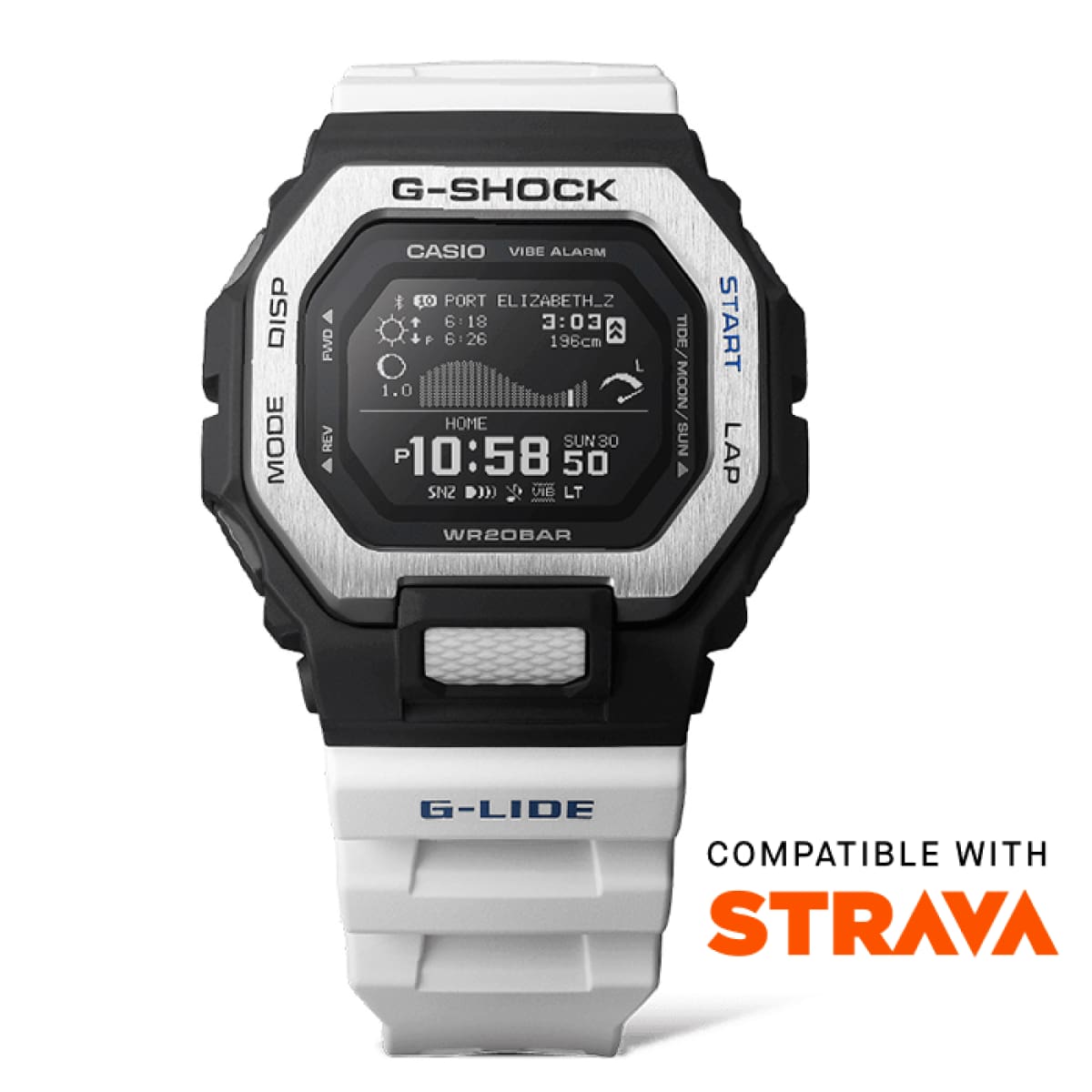 GBX100-7 | White G-SHOCK G-LIDE Surf Watch | Casio G-SHOCK