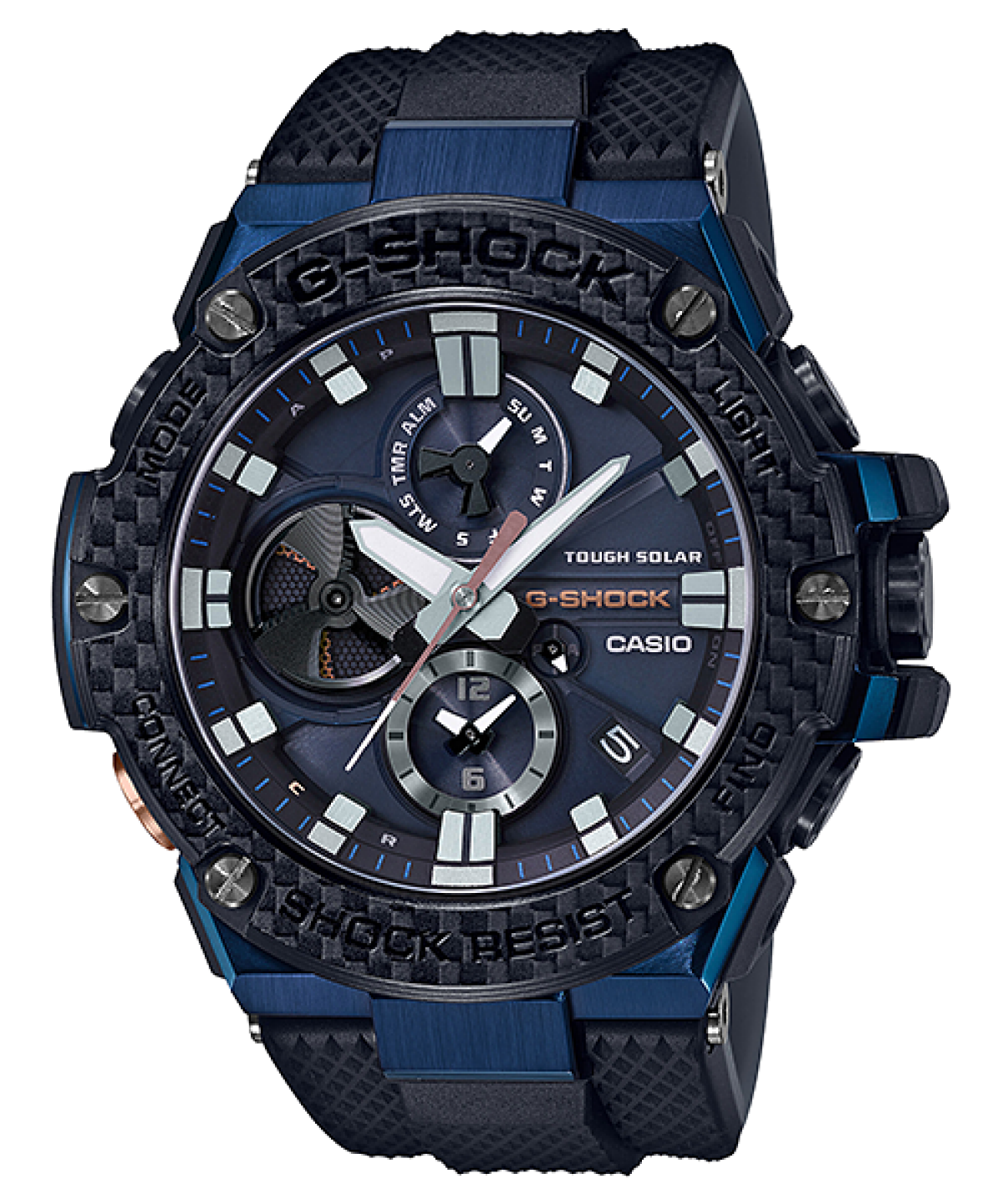 GSTB100XB-2A | Black and Blue G-STEEL Men's Watch G-SHOCK | CASIO