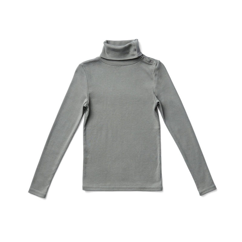 Soor Ploom Long Sleeve Snap Turtleneck - Eucalyptus – Casp Baby