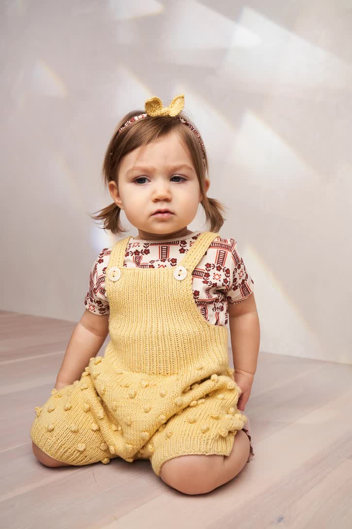 Misha & Puff Popcorn Romper - Straw – Casp Baby Mommy & Me Boutique