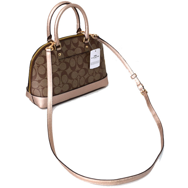 COACH】コーチ コーティングキャンバス レザー シグネチャー