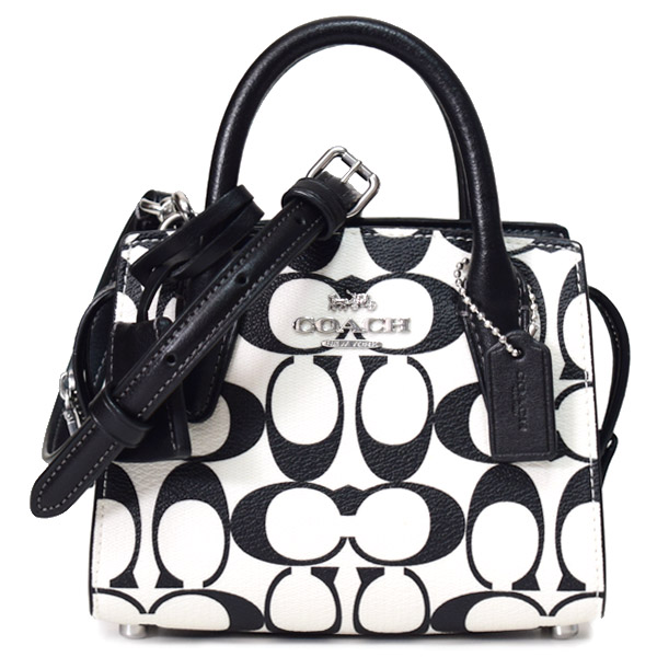 COACH】コーチ コーティングキャンバス レザー シグネチャー ミニ