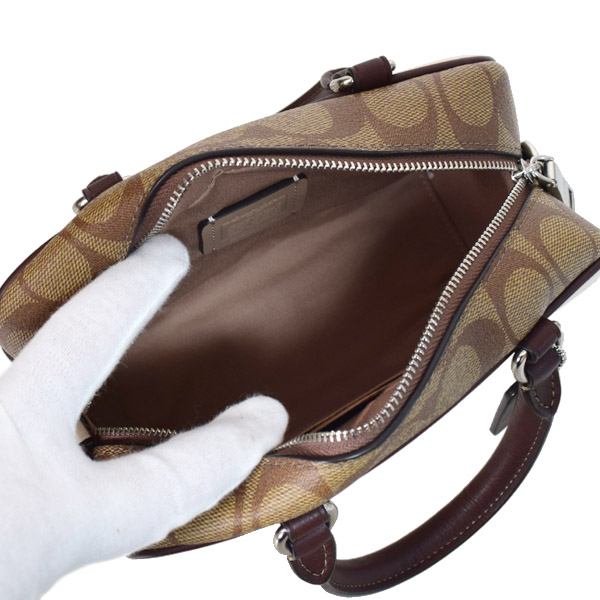 COACH】コーチ バッグ コーティングキャンバス レザー シグネチャー