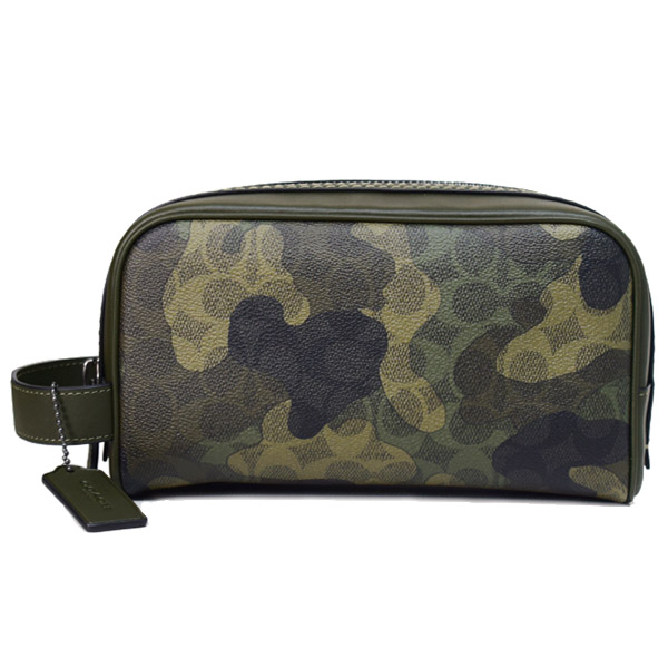 COACH】コーチ メンズ バック クラッチ コーティングキャンバス レザー