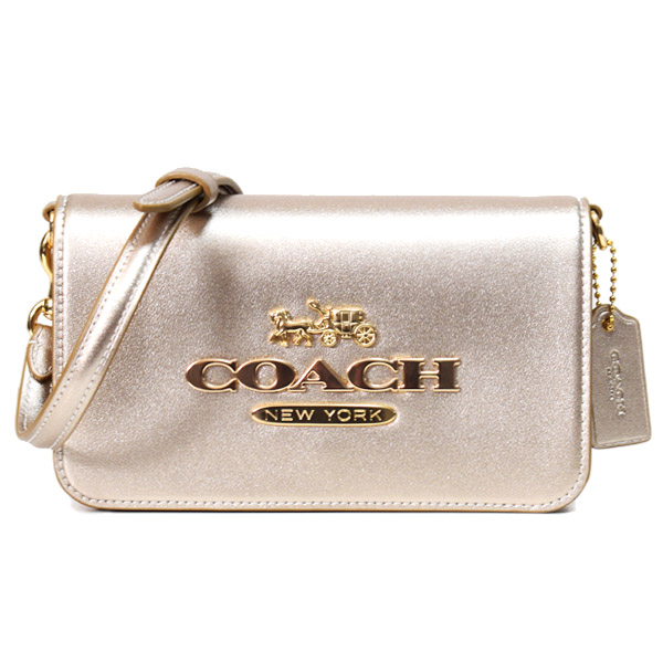 COACH】コーチ バッグ レザー トニー ロゴ メタリック キラキラ