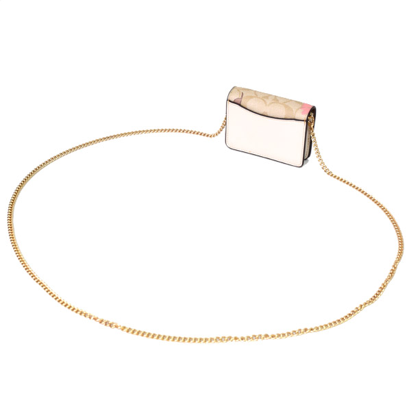 COACH】コーチ コーティングキャンバス レザー シグネチャー フラワー