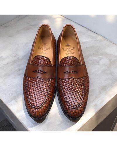 Woven Loafer 9628 Brown Leather | Elegance & Comfort | Berwick 1707