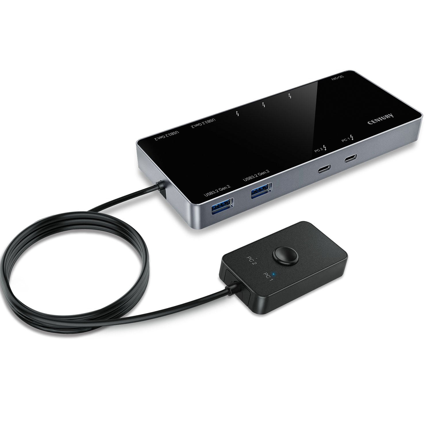 TB4 KVM Dock PD60W （Thunderbolt™4接続 PC x2台 切替器