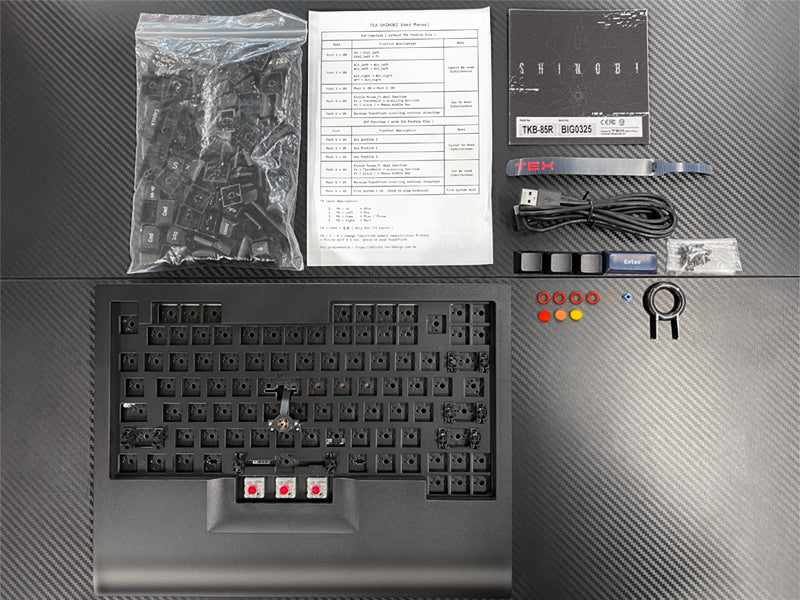 TEX Shinobi DIY Type (Hot-Swap) 』 英語US配列 自作キット (キー