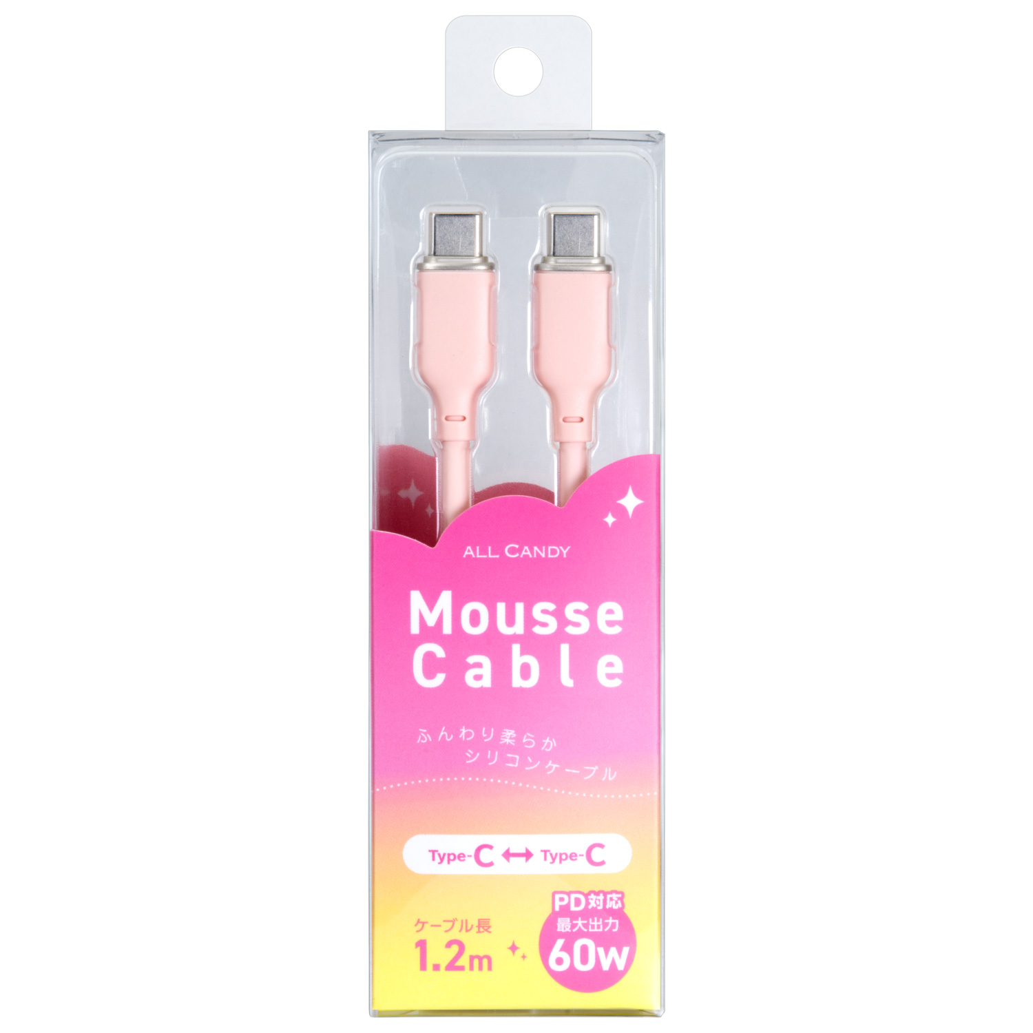 MousseCable 60W (AC-CC-JD60W12BL / AC-CC-JD60W12PK / AC-CC