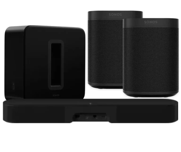 Package Sonos Beam Gen 2 + Sonos Sub Gen 3 + 2 Sonos One SL