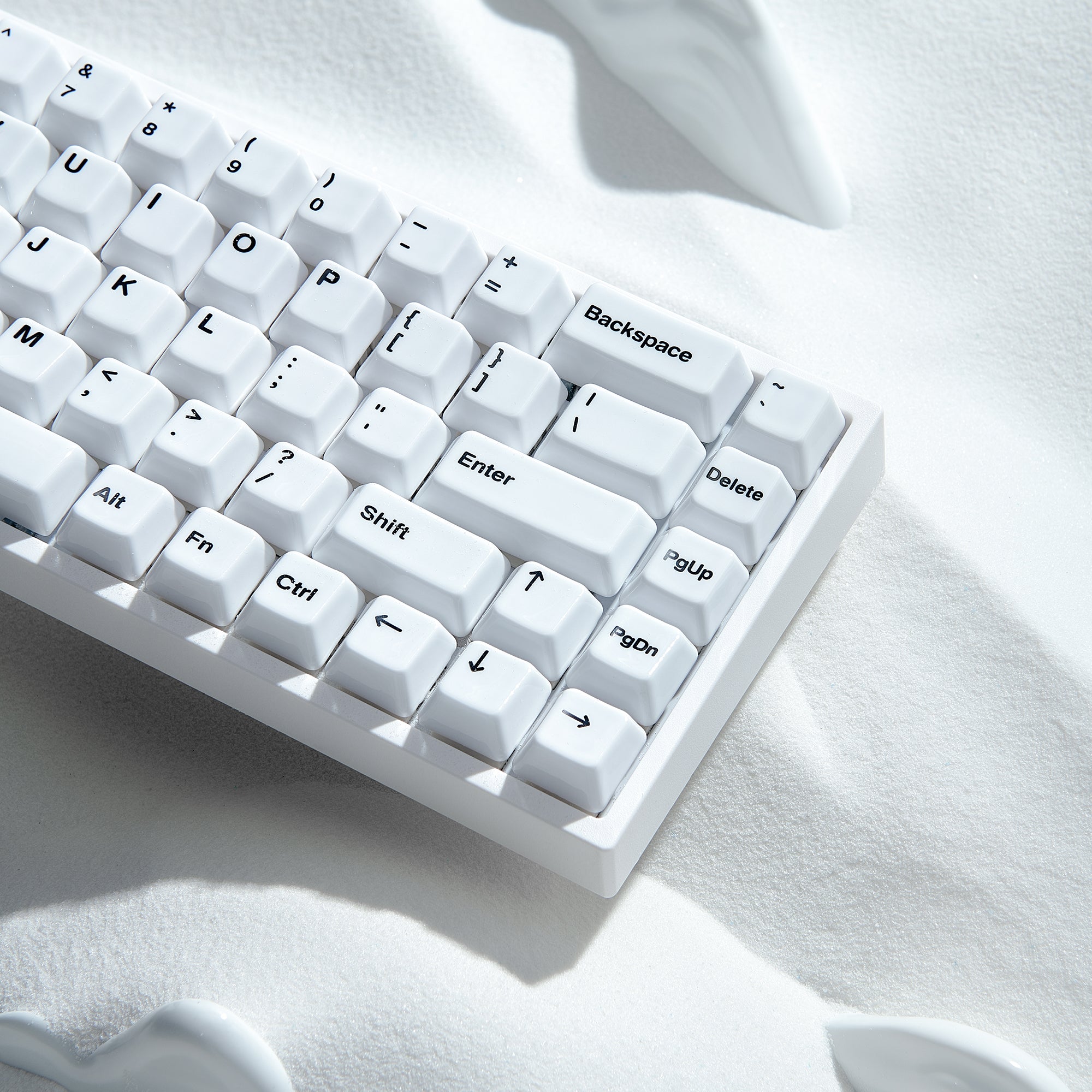 Cerakey White Ceramic Keycaps Set – 114 Keys