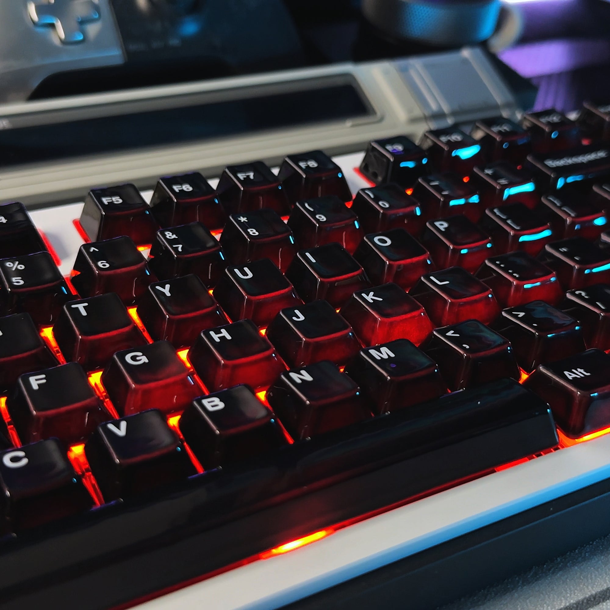 Conjunto de Keycaps de Cerâmica Preta Cerakey