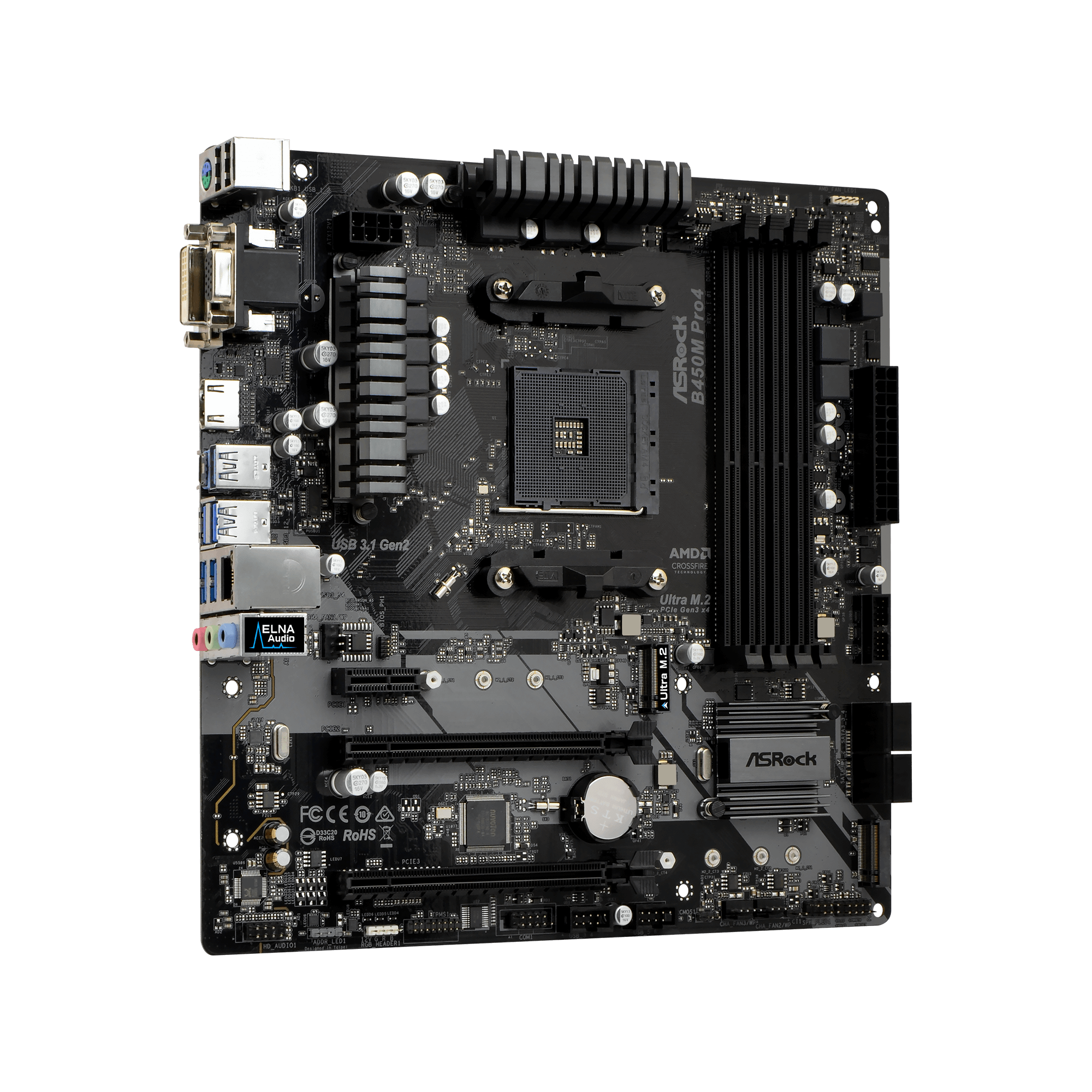 B450M Pro4 | ASRock(アスロック) SocketAM4 AMD B450 MicroATX