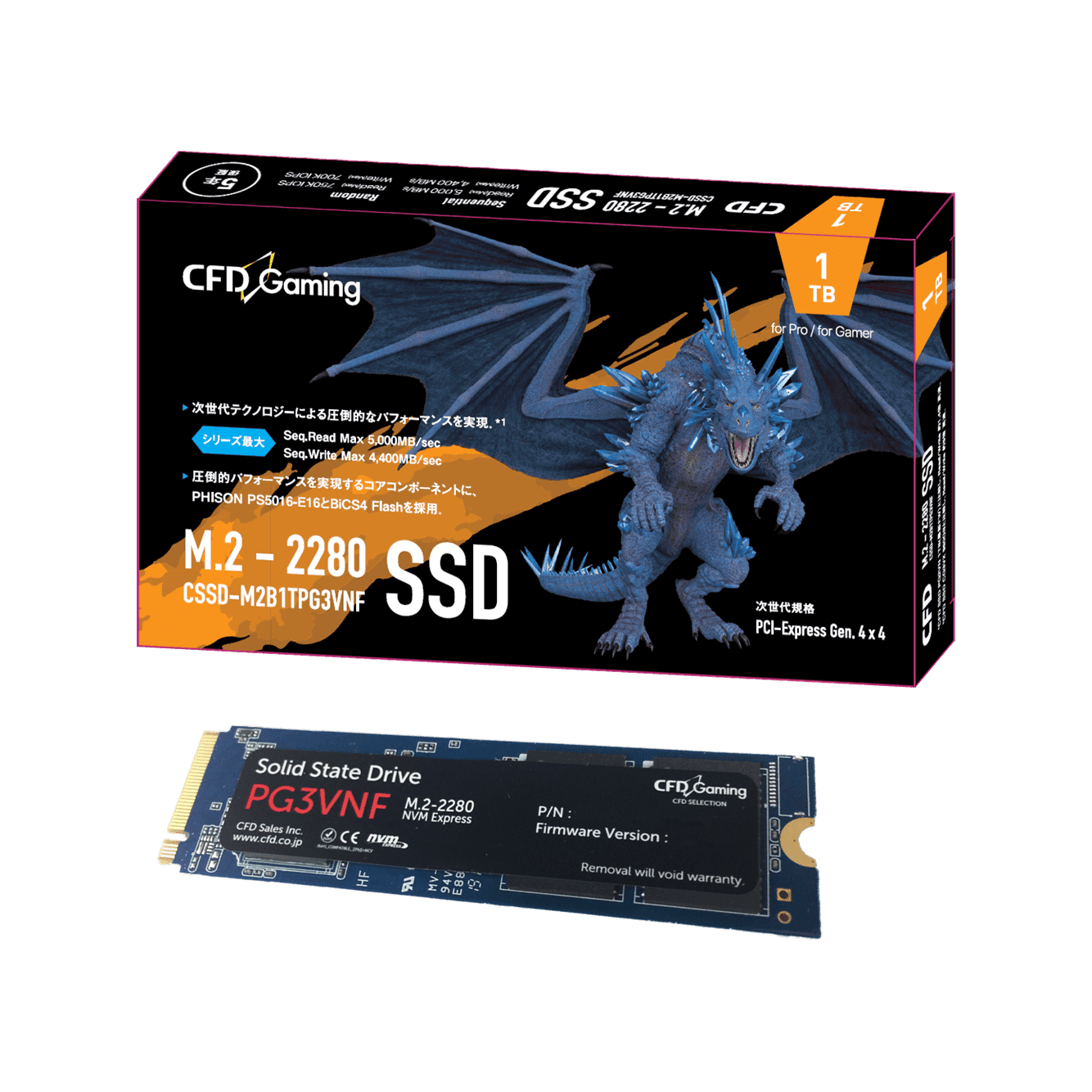 CSSD-M2B1TPG3VNF | CFD Gaming PG3VNF ゲーミングモデル M.2 NVMe接続