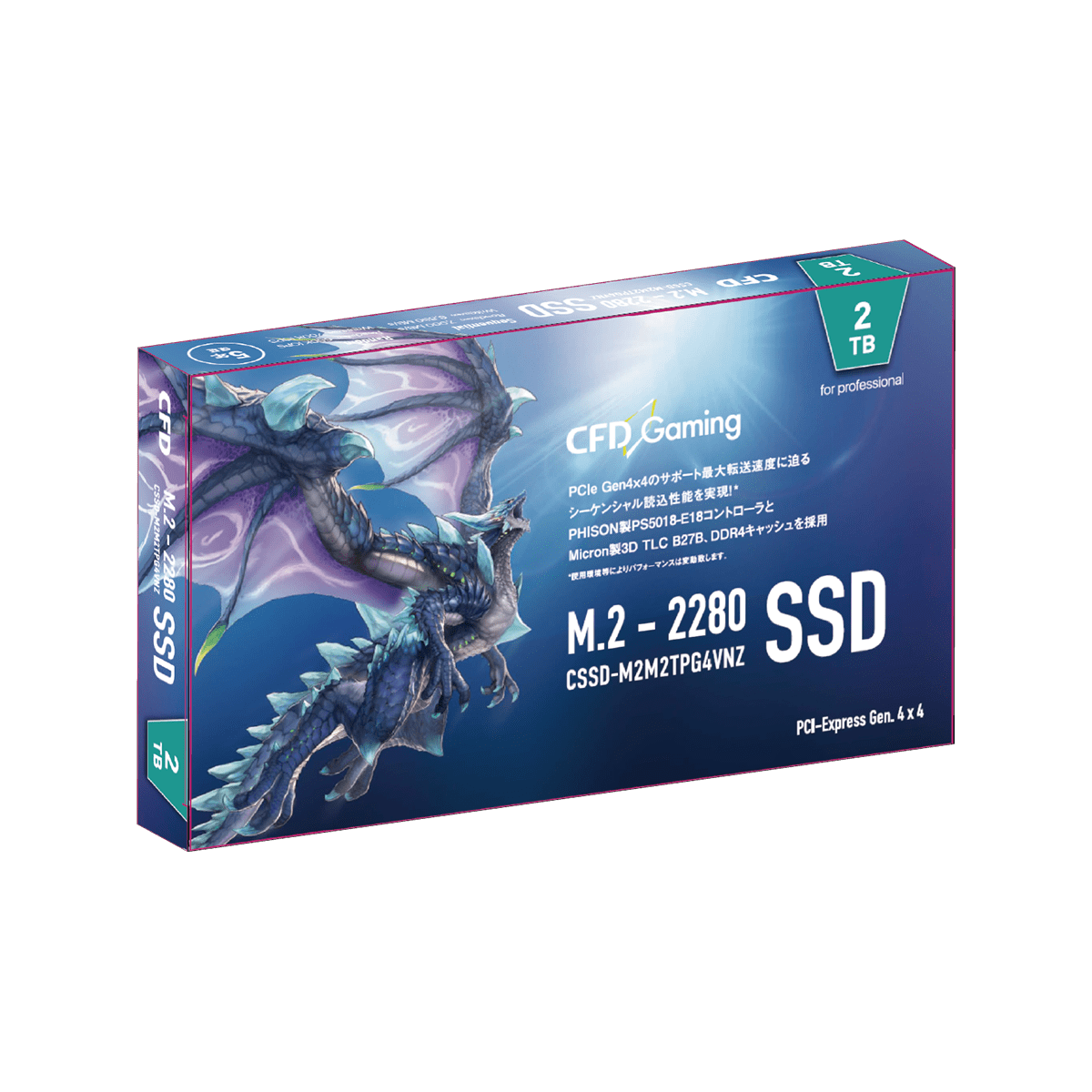 CSSD-M2M2TPG4VNZ | CFD Gaming PG4VNZ ゲーミングモデル M.2 NVMe接続