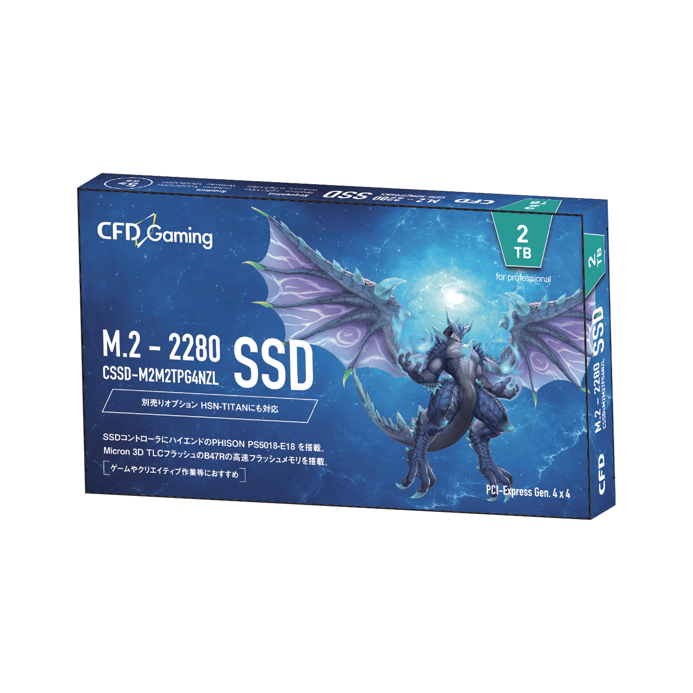 CSSD-M2M2TPG4NZL | CFD Gaming PG4NZL シリーズ M.2接続 SSD 2TB