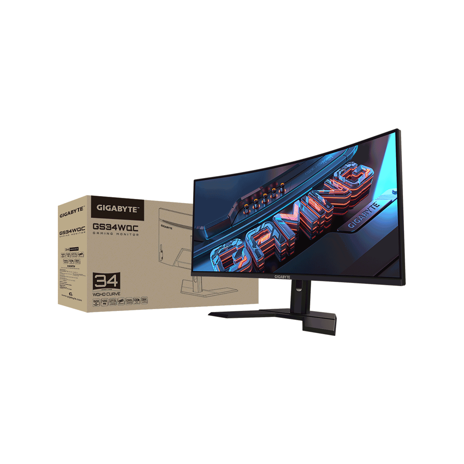 GIGABYTE GS34WQC | GIGABYTE GS34WQC | GIGABYTE(ギガバイト) 34