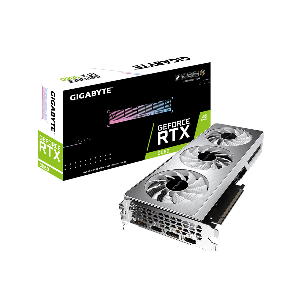 GV-N3060VISION OC-12GD R2.0 | GIGABYTE NVIDIA GEFORCE RTX 3060
