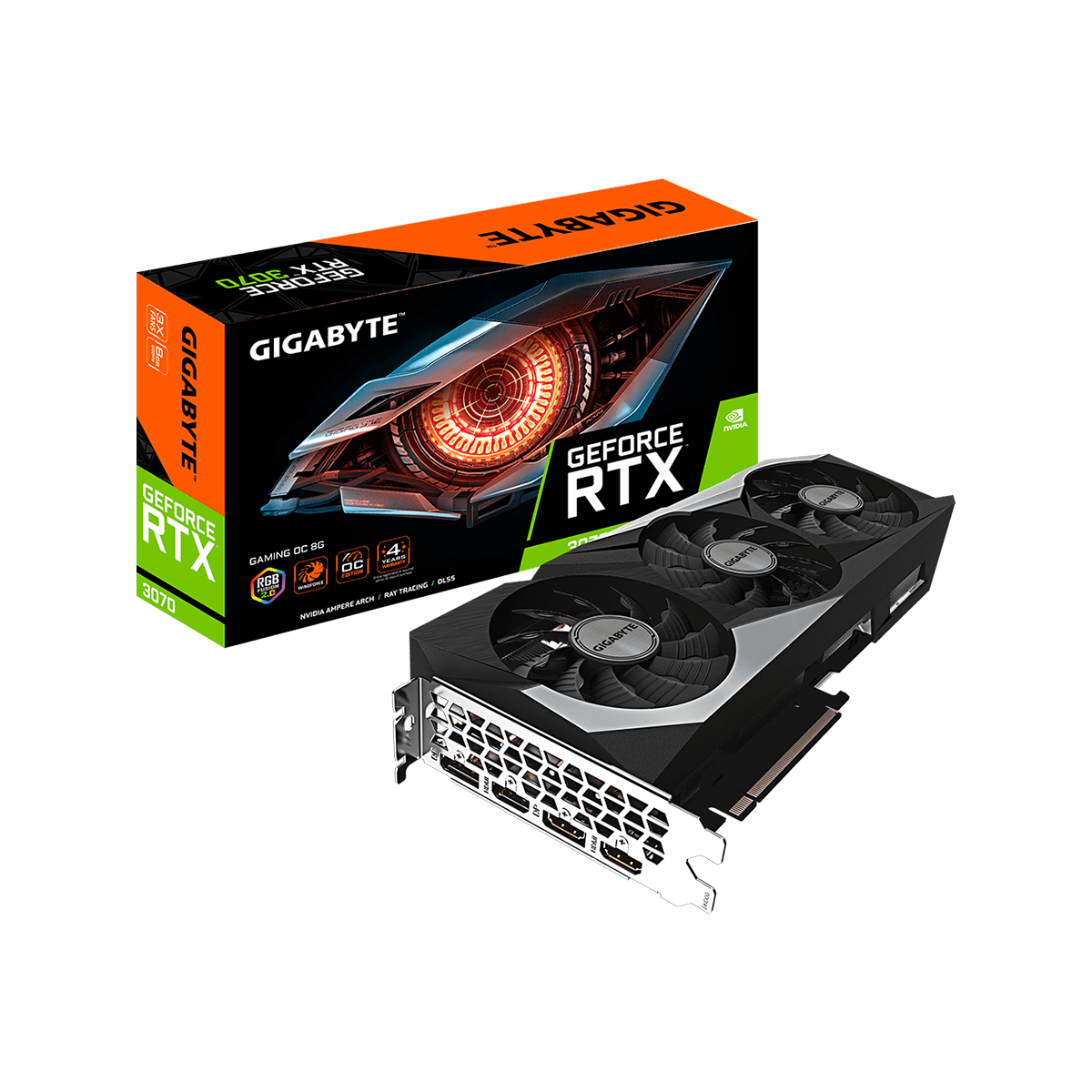 GV-N3070GAMING OC-8GD R2.0 | GIGABYTE NVIDIA GEFORCE RTX 3070 搭載