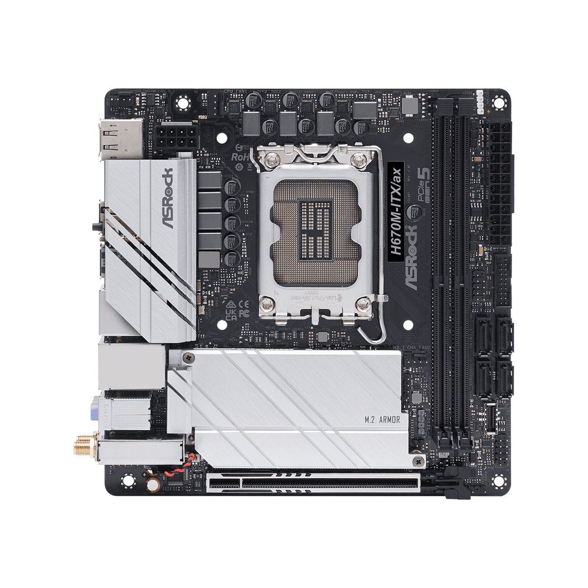 H670M-ITX/ax | ASRock(アスロック) LGA 1700 Intel H670 Mini-ITX