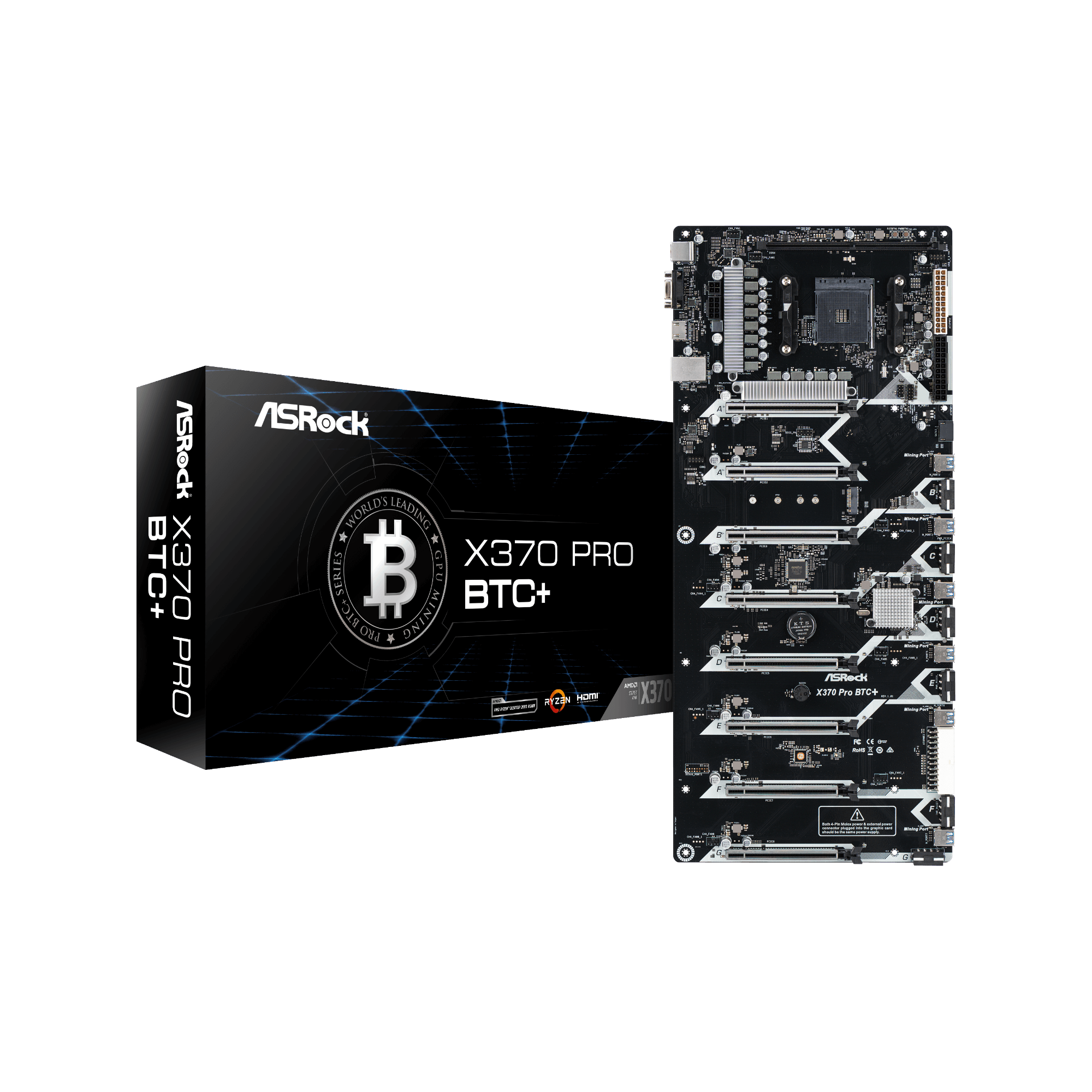 X370 Pro BTC+ | ASRock(アスロック) Socket AM4 AMD X370 マイニング