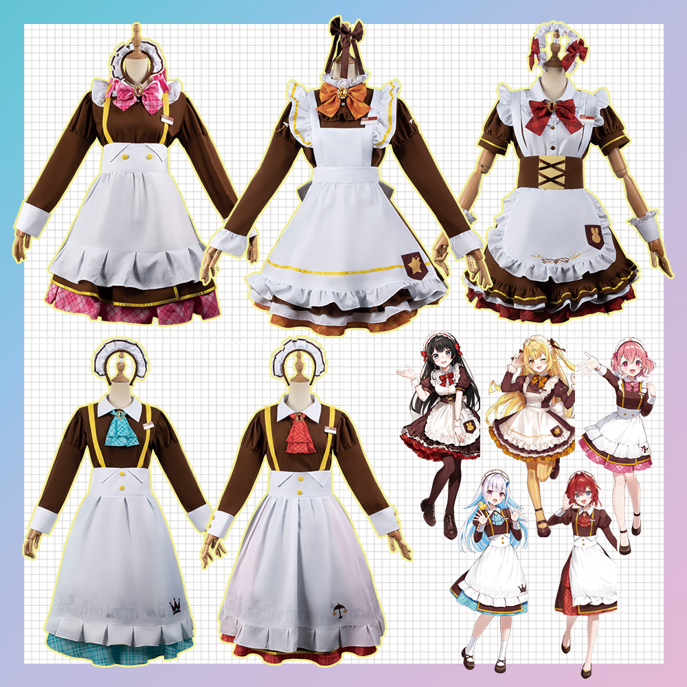 バーチャルYouTuber Vtuber ココスコラボ衣装 メイド服 全員 コスプレ衣装