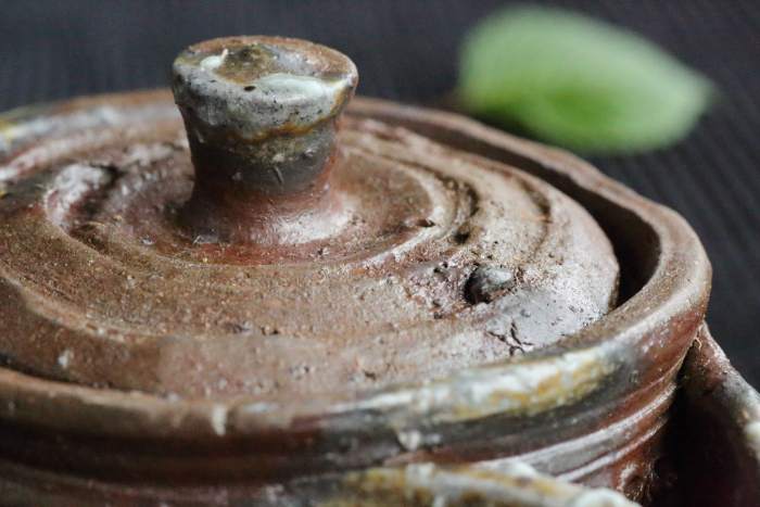 森本良信 備前焼 宝瓶 煎茶急須 緑茶急須 玉露茶茶器 満容量140ml 穴窯