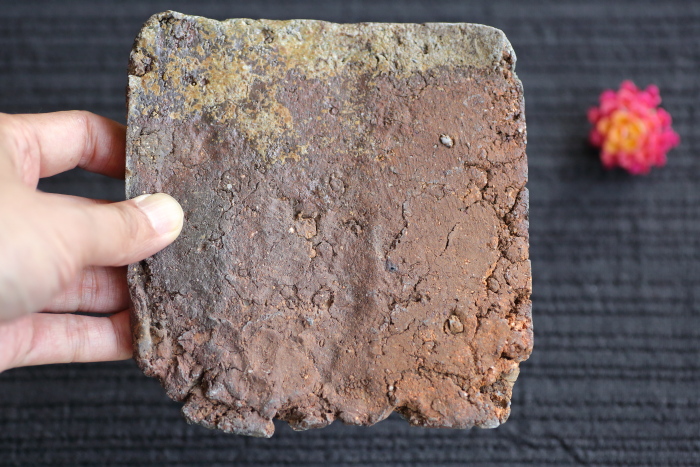 森本良信 備前角皿 和食器 銘々皿 穴窯焼成陶プレート 備前焼小皿 四角皿