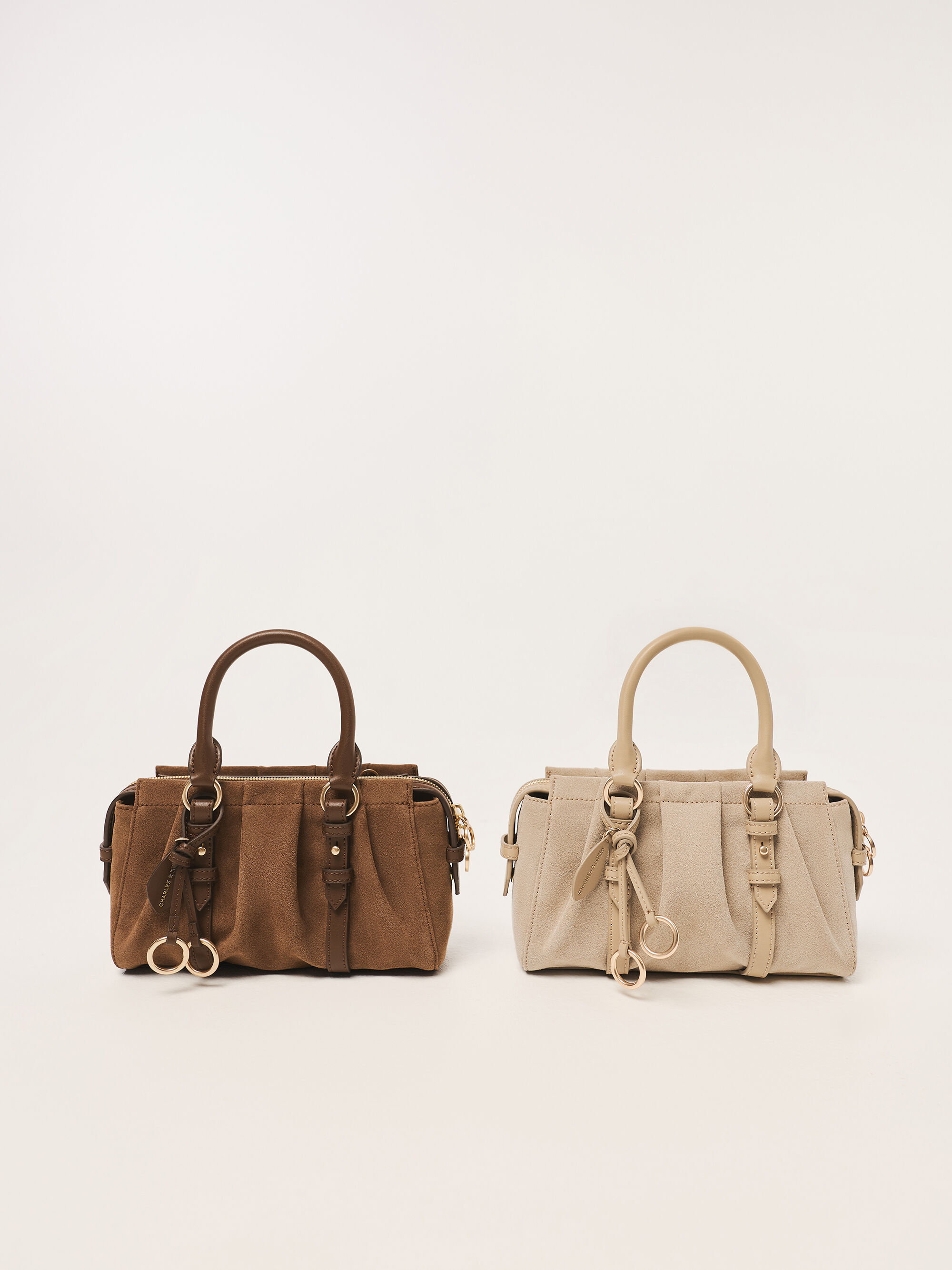 Nutmeg Beige Britton Top Handle Tote Bag - Nutmeg Beige - CHARLES