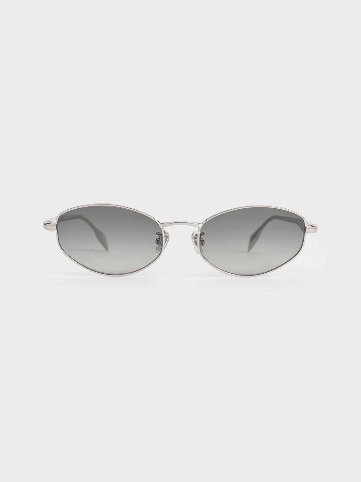 Silver Celestia Crystal-Accent Oval Sunglasses - Silver - CHARLES
