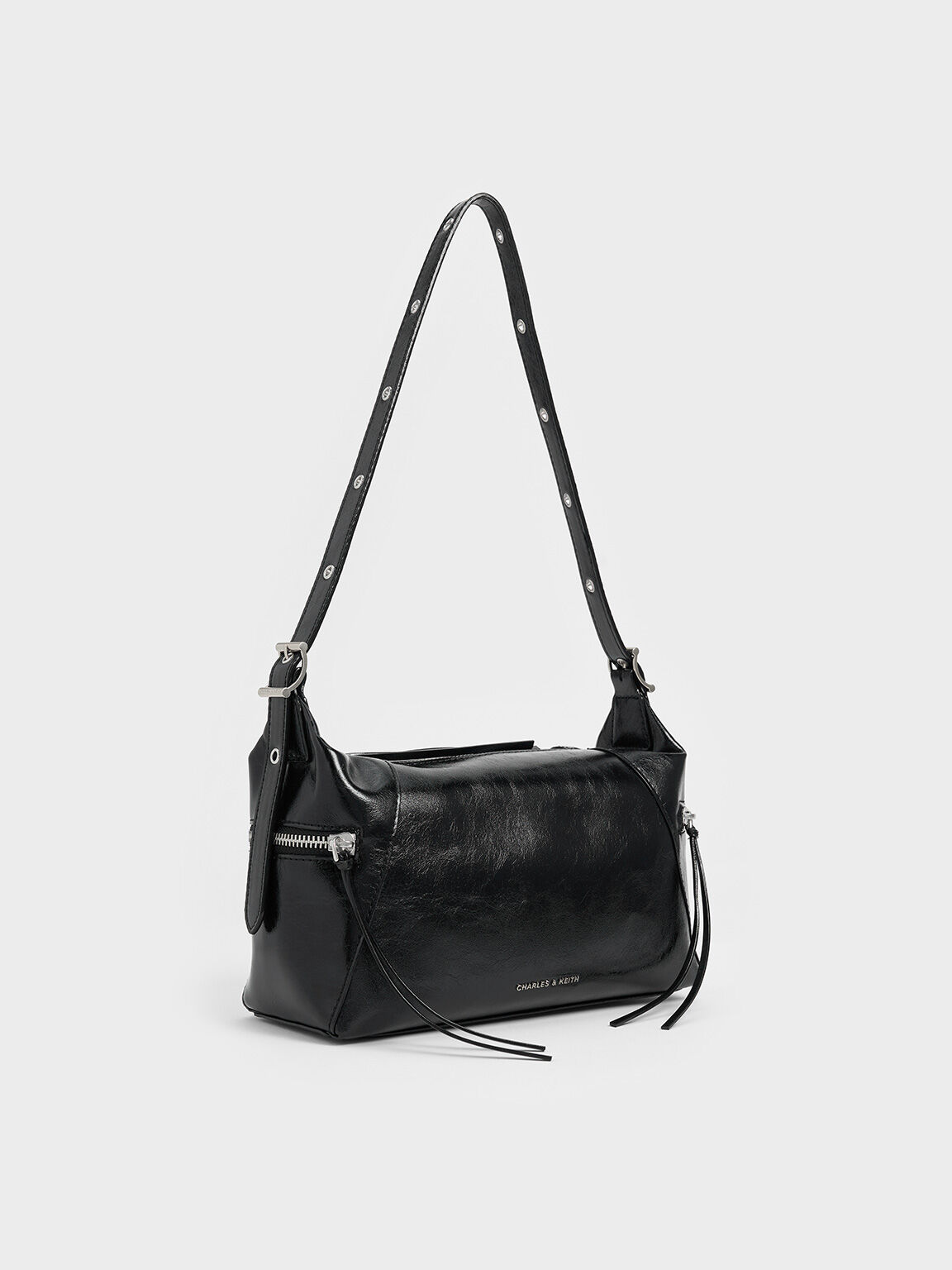 Noir Xylia Shoulder Bag - Noir - CHARLES & KEITH KR