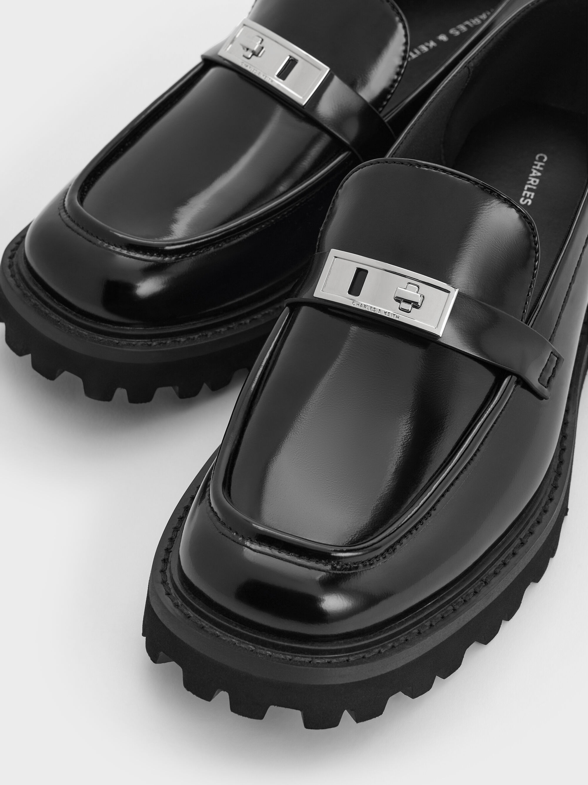 Black Box Lando Metallic-Accent Platform Loafers - Black Box