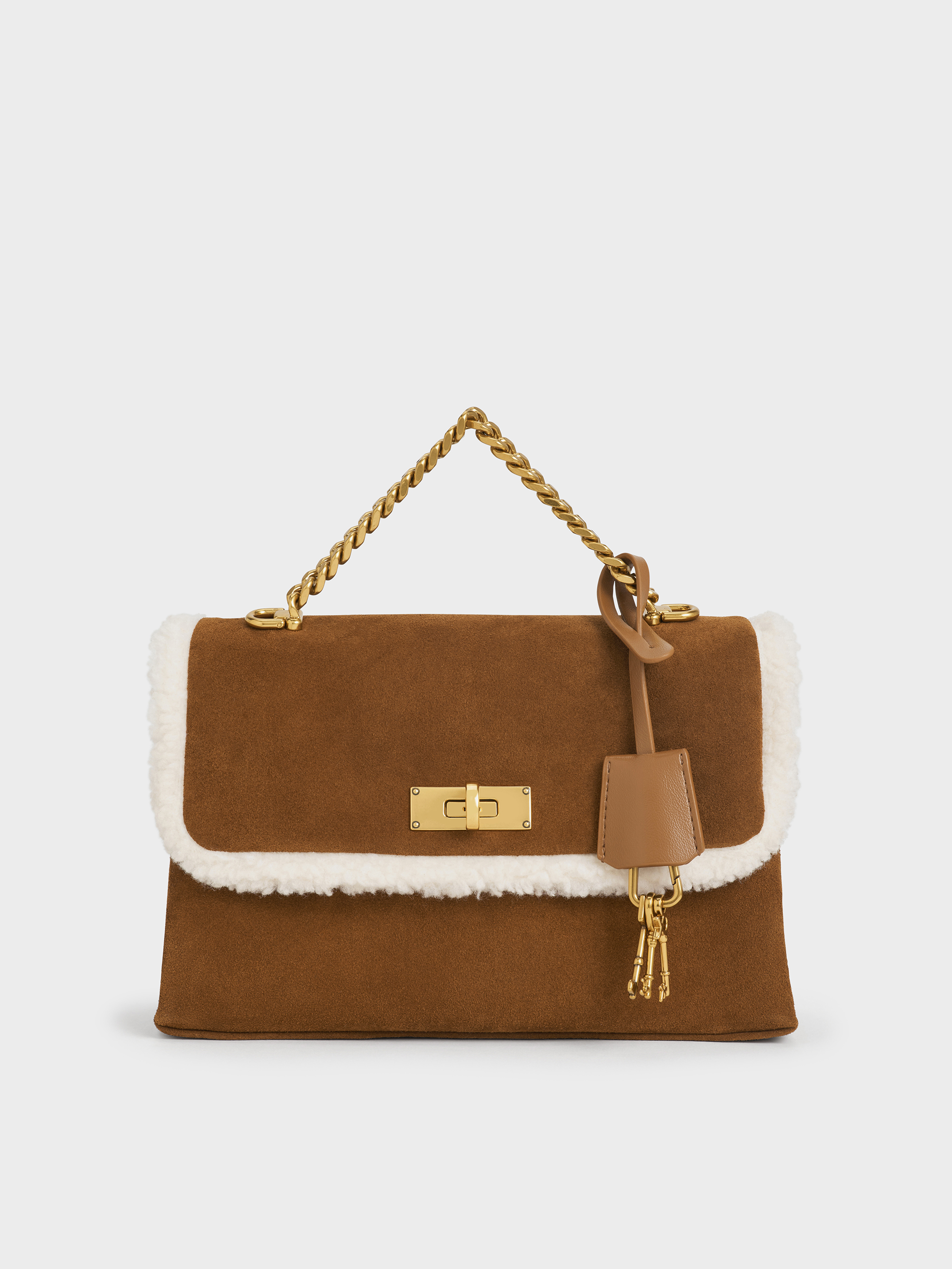 Kerry ケリー チェーンハンドルクロスボディバッグ - シエナブラウン